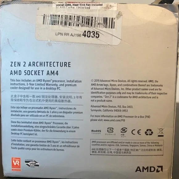 AMD Ryzen 7 3800X 8-Core, 16-Thread Unlocked Desktop Processor (LED Cooler) - Picture 9 of 9
